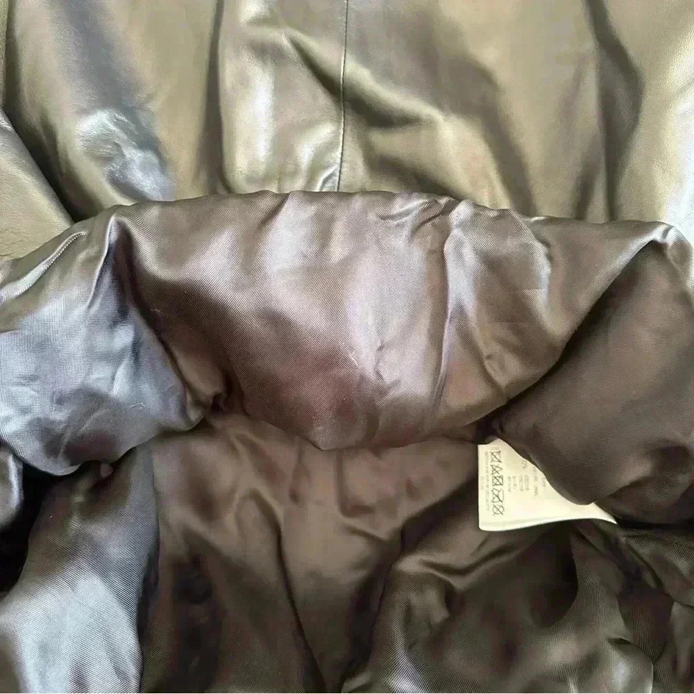 Givenchy Lambskin Leather Crewneck Sweatshirt Top Buttery Soft 38/ XS - Picture 12 of 14